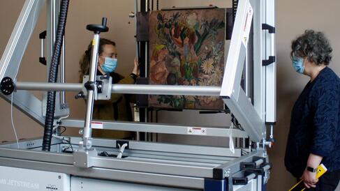 XRF scanning of painting